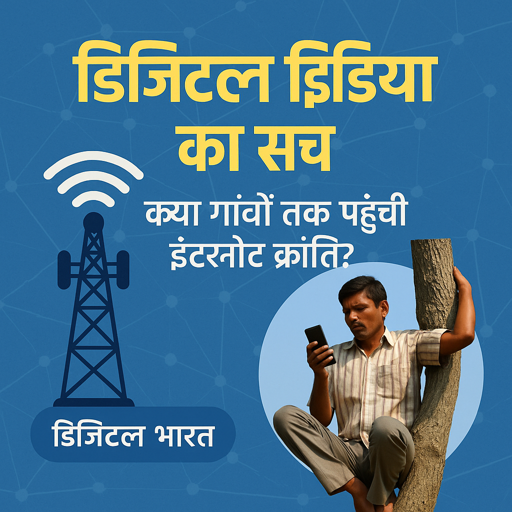🌐 डिजिटल इंडिया का सच: क्या गांवों तक पहुंची इंटरनेट क्रांति ?